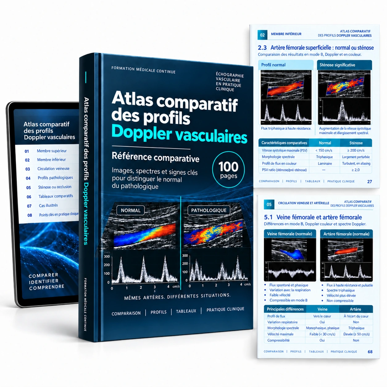 Présentation du support numérique : Atlas comparatif des profils Doppler vasculaires