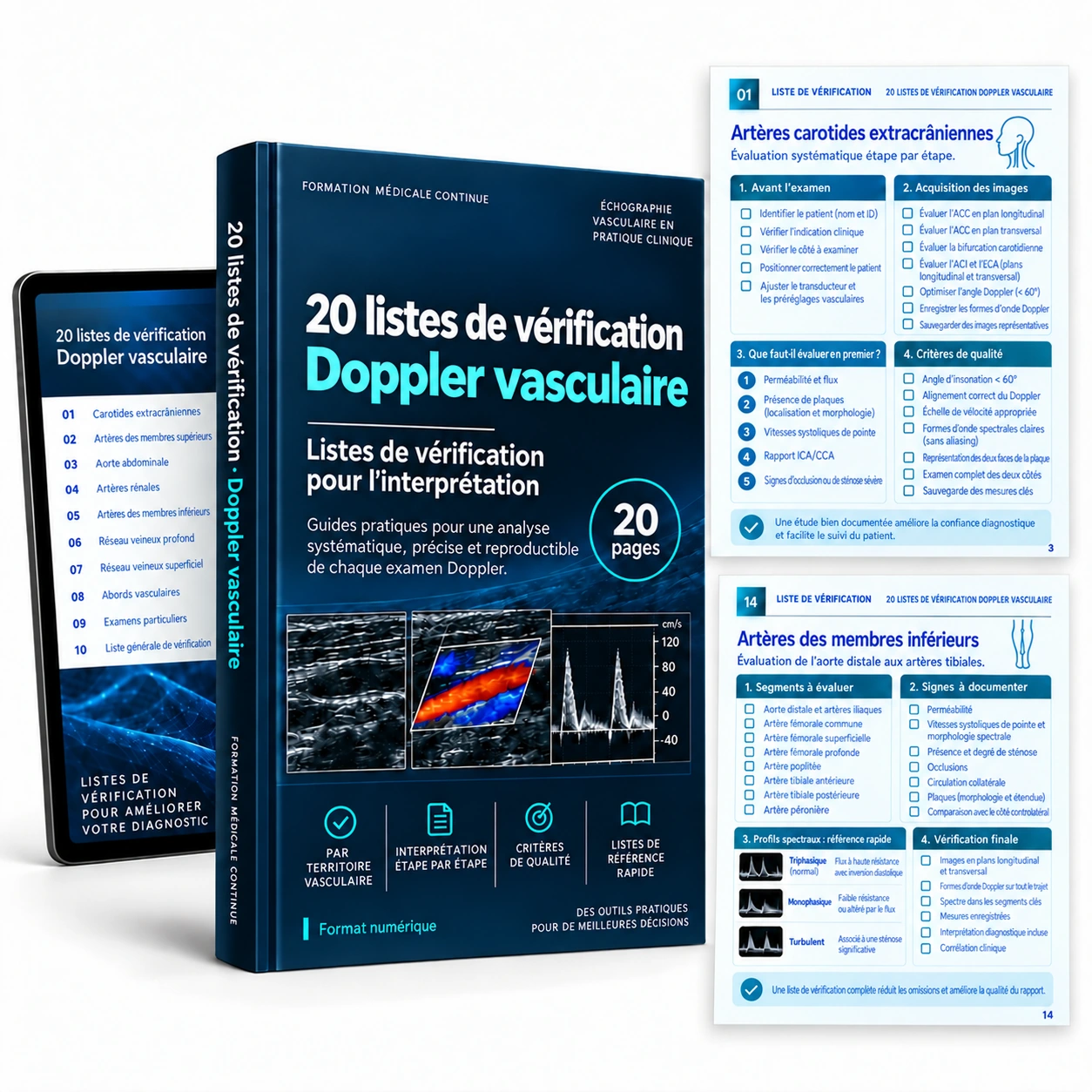 20 listes de vérification du Doppler vasculaire